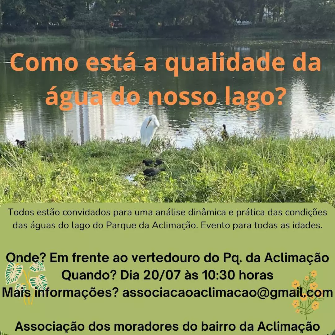 Controle da água do Lago da Aclimação